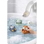 Set 11 jucarii de baie, Primabobo, Include animalute utilizabile si ca papusi pentru degete, tobogan, raft depozitare, Elefantel, Vulpita, Dezvolta abilitatile motorii fine, Fara BPA, 12 luni+, Multicolor - 4