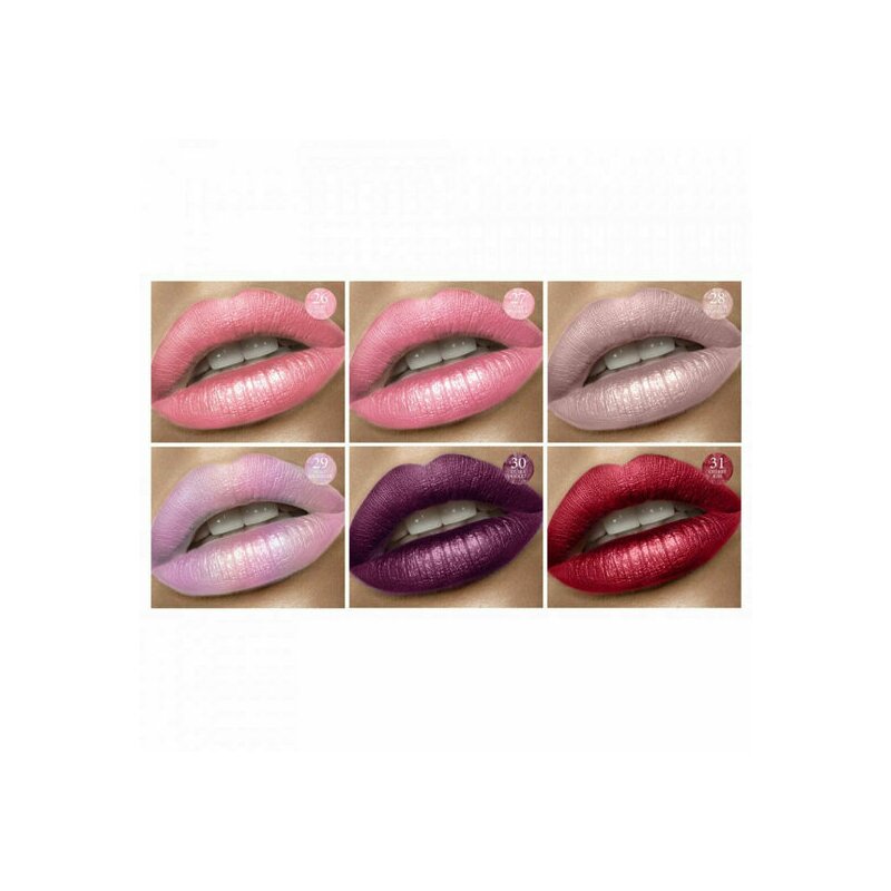 Revers - set 12 bucati ruj lichid show glow, , nuante metalizate
