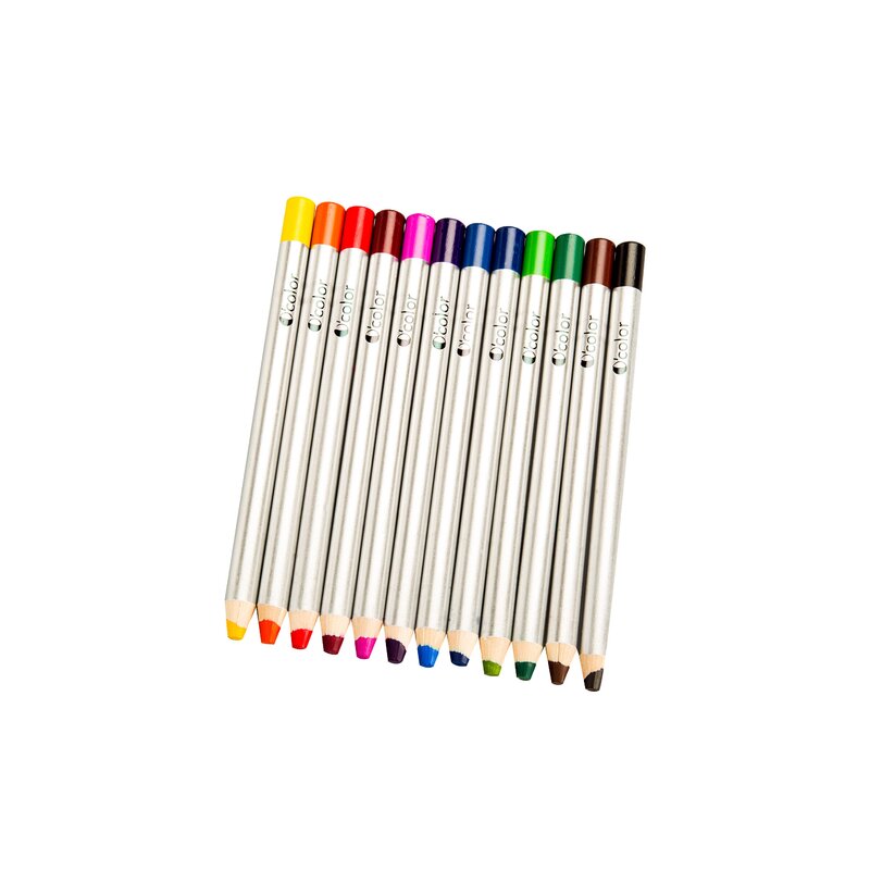 Ocolor - set creioane colorate pentru incepatori, 12 bucati, cu varf gros de 8 mm