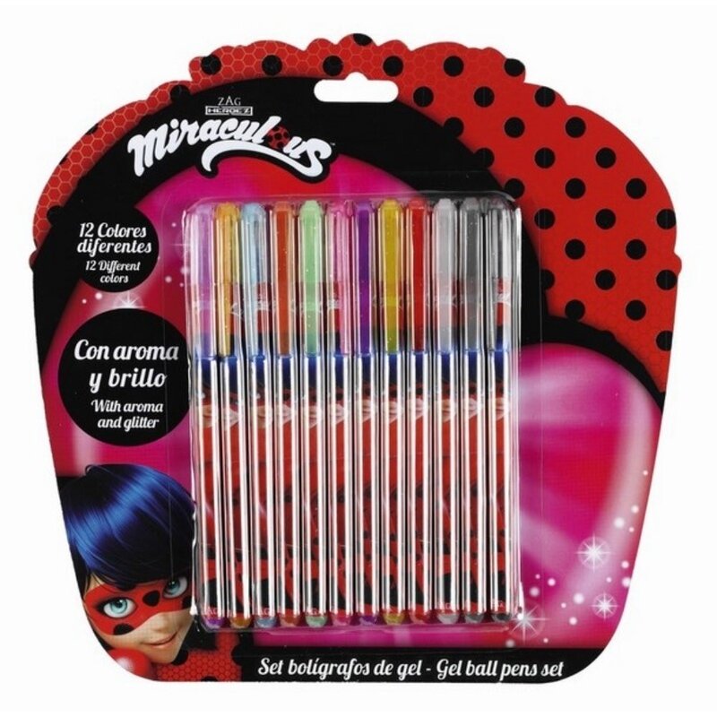Set 12 pixuri gel ladybug marinette
