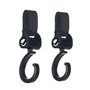 Set 2 carlige auto pentru carucior, Jane, Fixare pe cadru, multifunctionale, Negru - 1