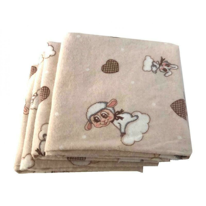 Deseda - set 2 cearsafuri din finet 120x60 cm - oite bej