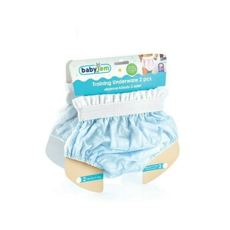 Babyjem - Set 2 chilotei antrenament nr.2 12-14 kg (Culoare: Alb)