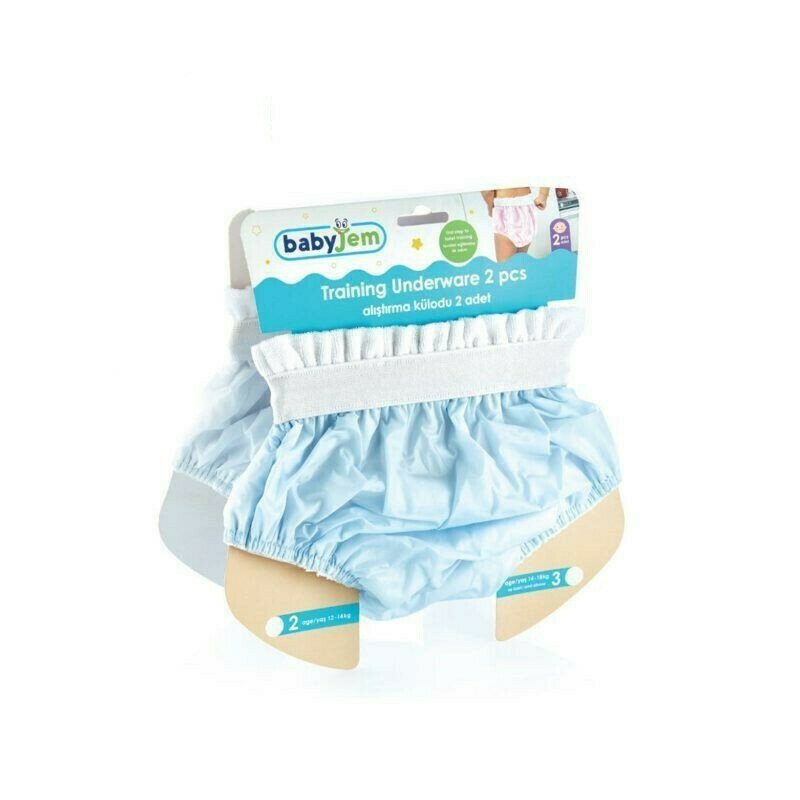 Babyjem - set 2 chilotei antrenament nr.2 12-14 kg (culoare: bleu)