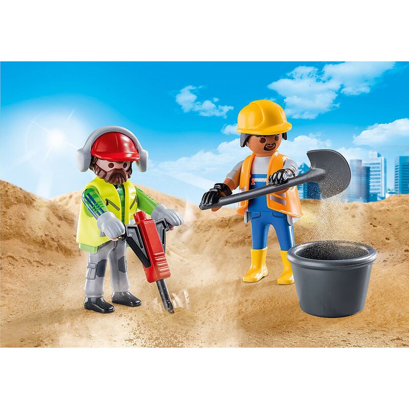 Playmobil - set figurine muncitori in constructii 2 piese