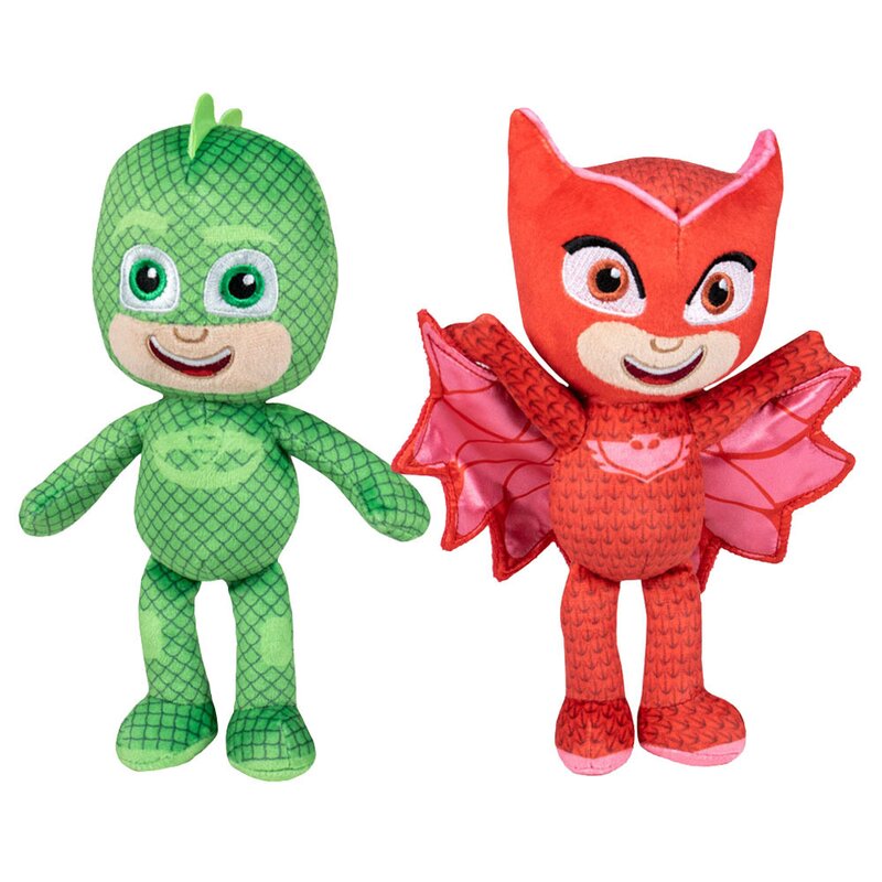 Play by play - set 2 jucarii din plus gekko & owlette 32 cm, pj masks