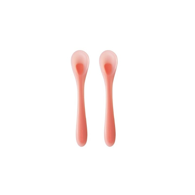 Mombella - set tacamuri lingurite din silicon, roz