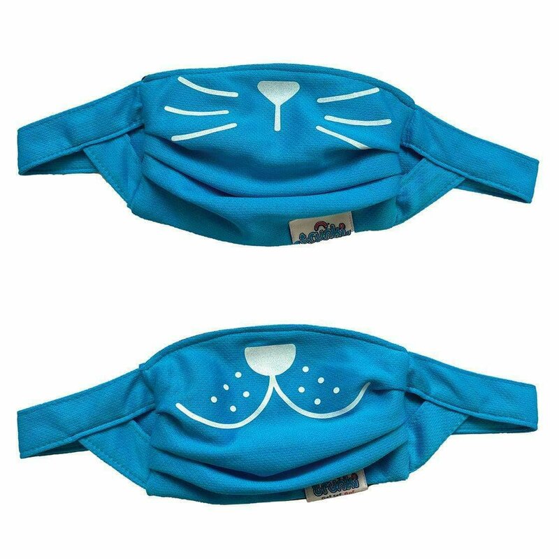 Trunki - set 2 masti faciale reutilizabile (acoperitoare fata), , albastru