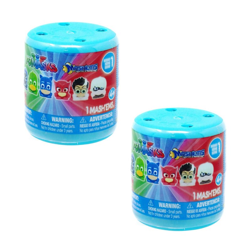 Play by play - set 2 mini- figurine surpriza in capsula de plastic, pj masks
