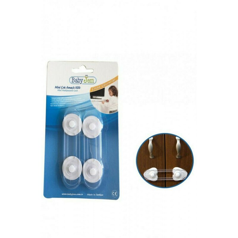 Babyjem - set 2 mini sigurante universale pentru usi si dulapuri