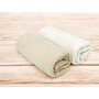 Set 2 museline, MimiNu, Multifunctionale, Din bumbac certificat Oeko Tex Standard 100, Ideale pentru infasat, 80x80 cm, Warm beige and Cream - 3