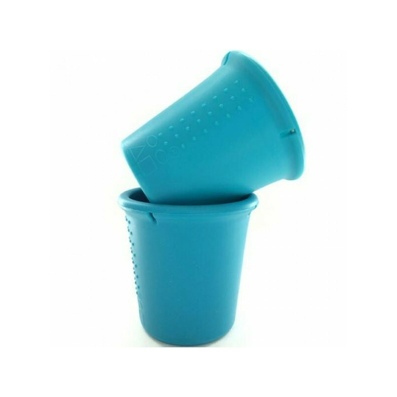 Set 2 pahare din silicon - silikids - teal