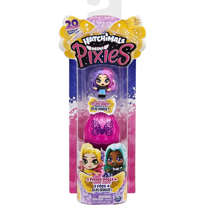 Spin master - set figurine mini pixies , hatchimals, fluturi si licurici