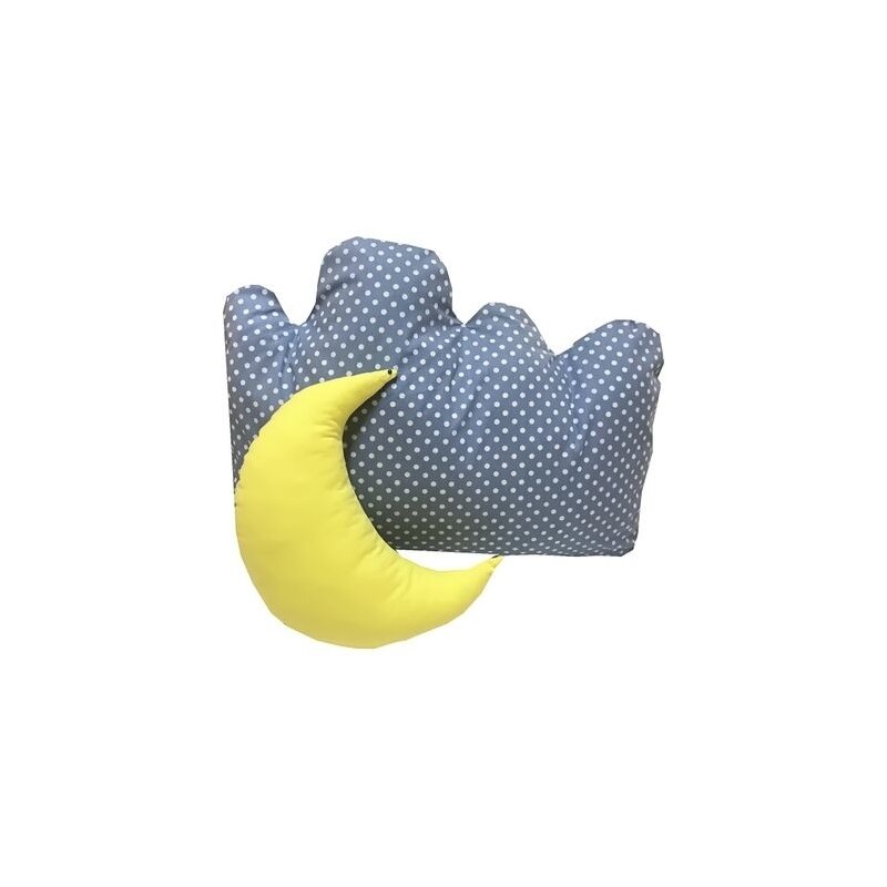 Deseda - set 2 perne cu husa detasabila norisor cu luna buline albe pe albastru