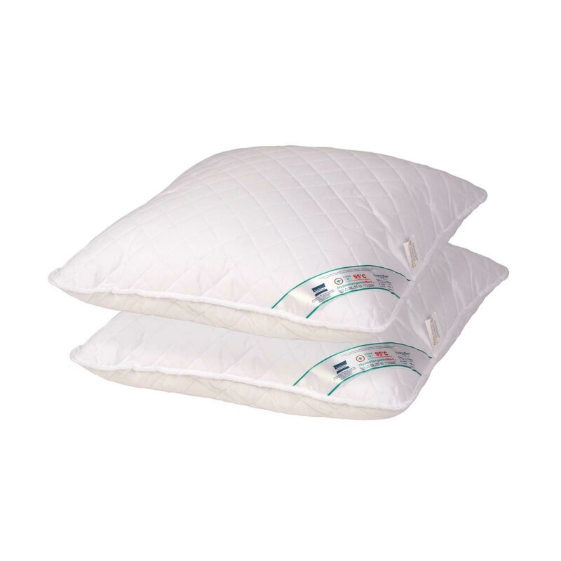 Somnart - set 2 perne medicinale hipoalergenice 70x70cm, hypoallergenicmed, matlasate, lavabile la 95 de grade, fermitate medie spre tare