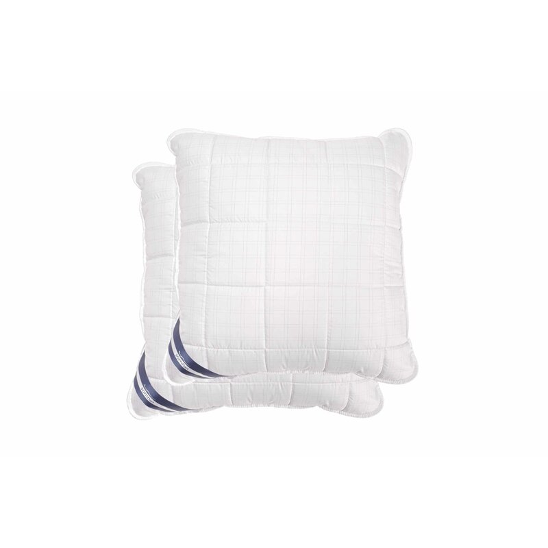 Somnart - set 2 perne matlasate model patrat, 70x70 cm, microfibra carbon