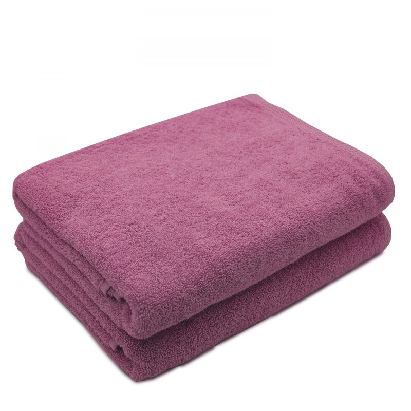 Somnart - set 2 prosoape de corp bumbac 100%, 600gsm, , 70x140cm, roz