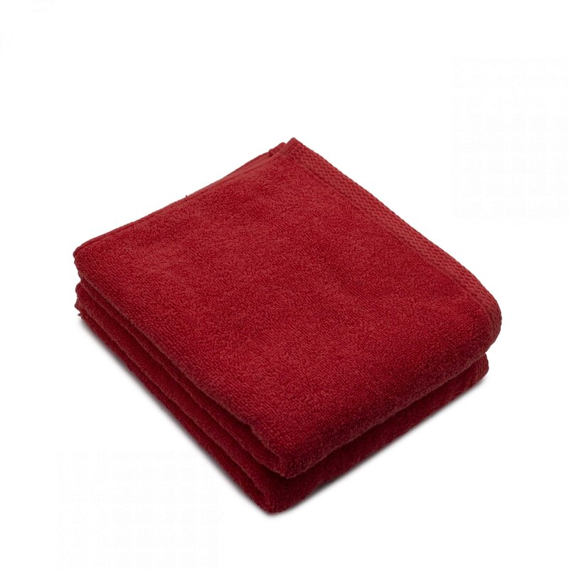 Somnart - set 2 prosoape de fata bumbac 100%, 600gsm, , 50x90cm, rosu