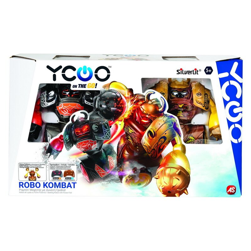 As - set 2 roboti luptatori cu telecomanda robo kombat viking