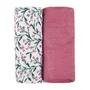 Set 2 scutece, Petite&Mars, Misty, Din muselina de bambus, Hipoalergenice, Dimensiuni mari, 120 x 120 cm, Certificate Oeko Tex Standard 100, Pink Meadow - 1