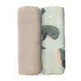 Set 2 scutece, Petite&Mars, Misty, Din muselina de bambus, Hipoalergenice, Dimensiuni mari, 120 x 120 cm, Certificate Oeko Tex Standard 100, Whale Song - 1
