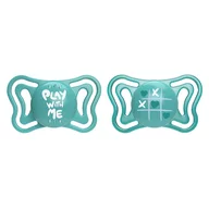 Set 2 suzete bebelusi, Chicco, Physio Forma, Silicon moale, Suprafata Soft Sense, Fosforescente, 16-36 luni, Albastru