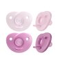 Set 2 suzete, Philips Avent, Colectia Soothie, Forma simetrica, Tetina delicata, Fara BPA, Din silicon de calitate medicala, 0-6 luni, Roz - 1