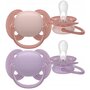 Set 2 suzete, Philips Avent, Colectia Ultra Soft , Ortodontice, Fara BPA, Cu disc flexibil, Pentru pielea sensibila a bebelusului, 6-18 luni, Roz/Mov - 1