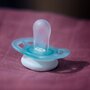 Set 2 suzete, Philips Avent, Colectia Ultra Start, Ortodontice, Fara BPA, Sustenabile, Conceputa pentru gurite micute, 0-2 luni, Cu model, Verde/Albastru - 6
