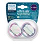 Set 2 suzete, Philips Avent, Ultra air, Ortodontice, Moi si flexibile, Fosforescente, Silicon, Includ carcasa de depozitare, Fara BPA, 6-18 luni, Pink/Blue - 4