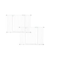 Set 2 x Poarta siguranta, Qmini, Thor, 74 - 109.4 cm, Inchidere automata, Sistem dublu de blocare, Otel, Garantie extinsa:3 ani, ASTM1004 si EN1930-2011, Alb