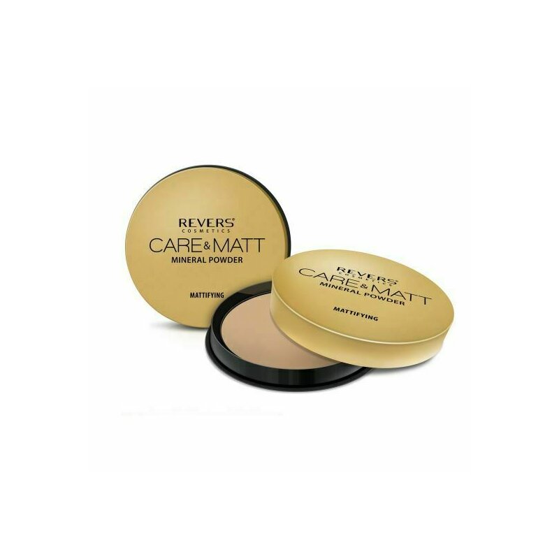 Set 24 bucati pudra compacta matifianta care and matt, mineral powder, revers, 8 g