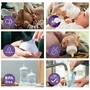 Set 2 x biberoane anticolici, Philips Avent, Din sticla, Natural Response, 240 ml, +1 luna + 4 x tetine cu debit 4 (mediu), 3 luni+ - 18
