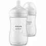 Set 2 x biberoane anticolici, Philips Avent, Natural Response, 260 ml, 1 luna + 4 x tetine cu debit 4 (mediu), 3 luni+ - 6