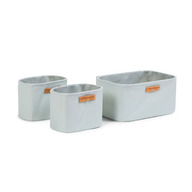 Set 3 cosuri depozitare Childhome 21x14x10 cm/14x10x10 cm Gri