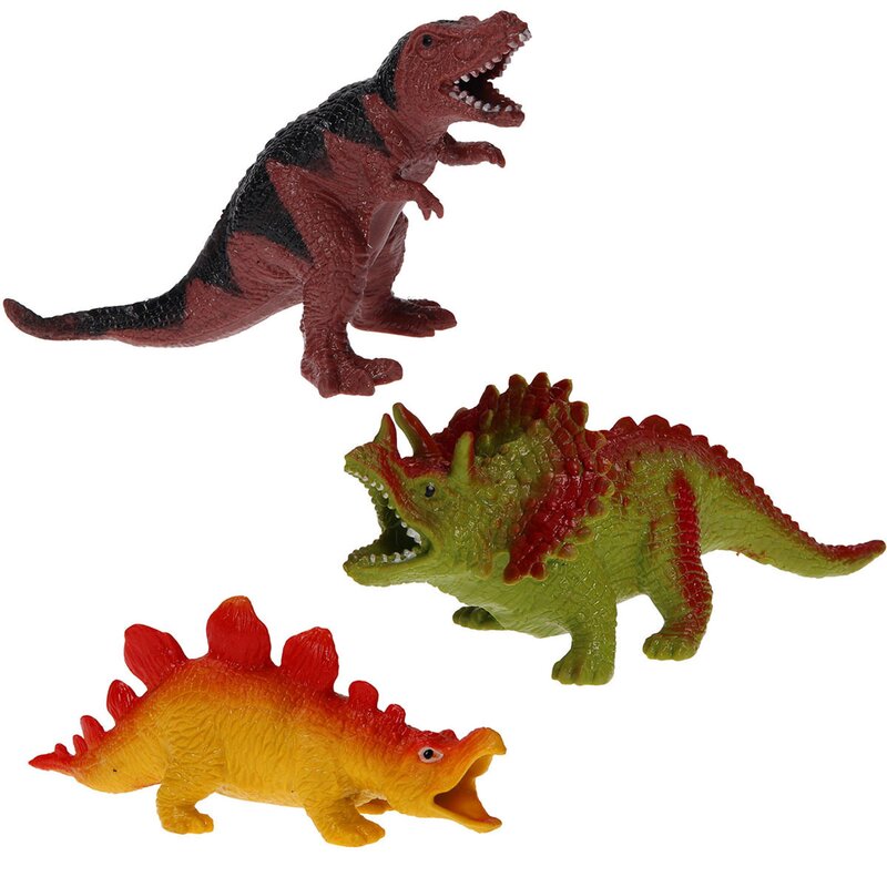 Up int'l - Set 3 dinozauri super elastici din silicon, 16 - 19 cm