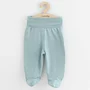 Set 3 piese, New Baby, Classic II, Include 3 perechi de pantalonasi cu botosei, Marime 56, Din bumbac 100%, Blue - 4