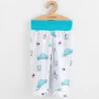 Set 3 piese, New Baby, Classic II, Include 3 perechi de pantalonasi cu botosei, Marime 56, Din bumbac 100%, Blue - 2