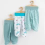 Set 3 piese, New Baby, Classic II, Include 3 perechi de pantalonasi cu botosei, Marime 56, Din bumbac 100%, Blue - 1