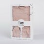 Set 3 piese, New Baby, Include body cu maneca lunga, pantalonasi cu botosei, caciulita, Marime 50, Din bumbac 100%, I am Pink - 2