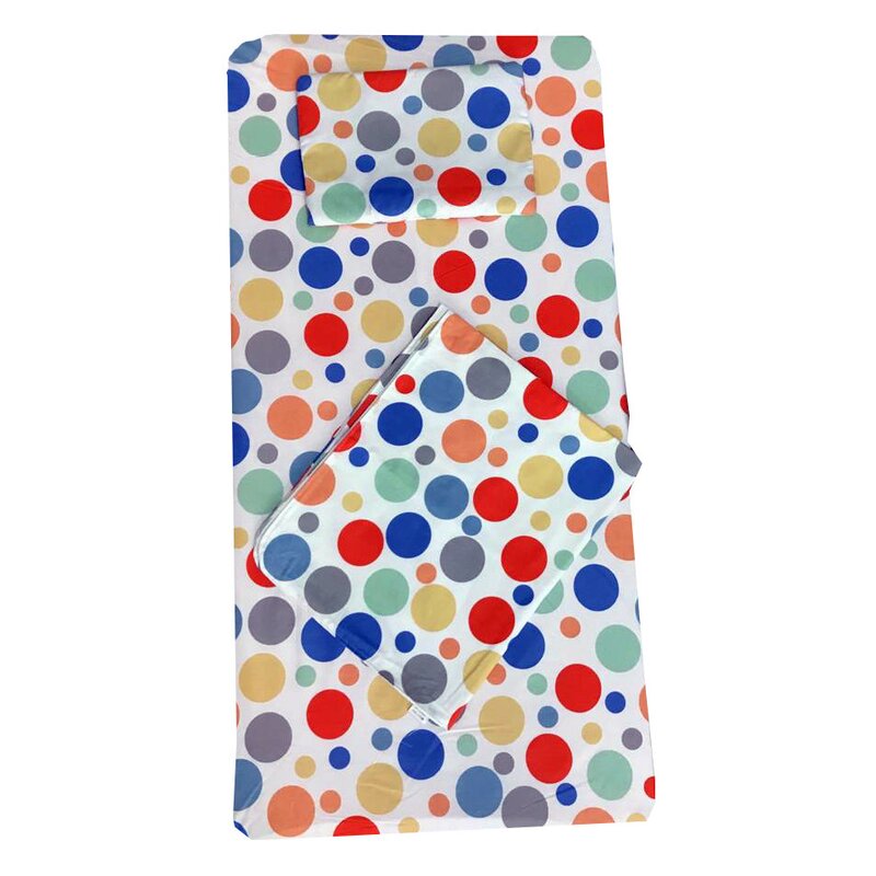 Deseda - set 3 piese paturica cu cearsaf si pernuta 140x70 cm buline nazdravane