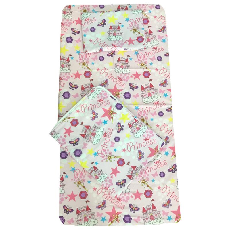 Deseda - set 3 piese paturica cu cearsaf si pernuta 140x70 cm castelul printesei