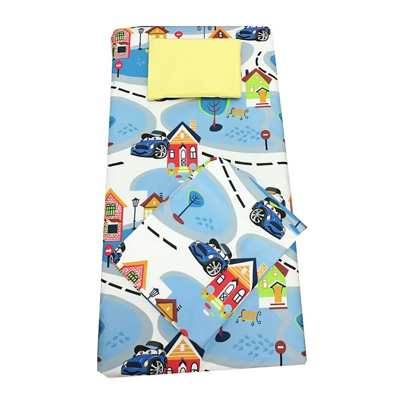 Deseda - Set 3 piese paturica cu cearsaf si pernuta 140x70 cm Oraselul copiilor