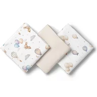 Set 3 scutece, Bocioland, Din muselina, Hipoalergenice, Dimensiune 70 x 70 cm, Beige