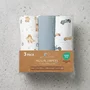 Set 3 scutece, Bocioland, Din muselina, Hipoalergenice, Dimensiune 70 x 70 cm, Blue - 8