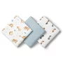 Set 3 scutece, Bocioland, Din muselina, Hipoalergenice, Dimensiune 70 x 70 cm, Blue - 1