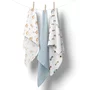 Set 3 scutece, Bocioland, Din muselina, Hipoalergenice, Dimensiune 70 x 70 cm, Blue - 10