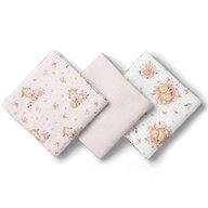 Set 3 scutece, Bocioland, Din muselina, Hipoalergenice, Dimensiune 70 x 70 cm, Pink