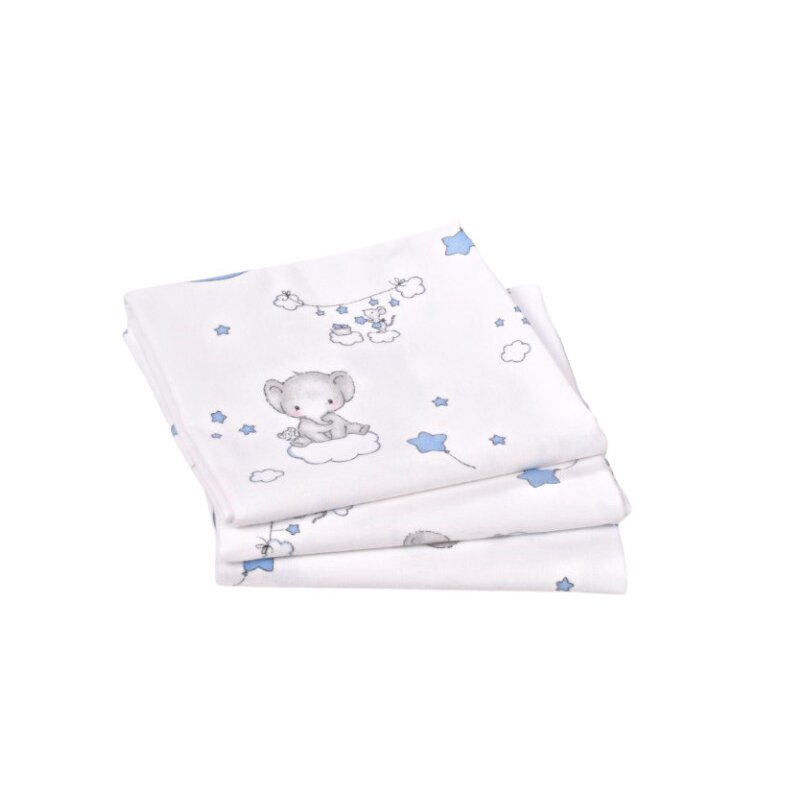 Paturica fermecata - set 3 scutece finet moale si fin model elefantei white bumbac 100% 80x80 cm