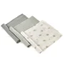 Set 3 scutece, Jane, Din muselina de bambus, Hipoalergenice, 80 x 80 cm, Botanic - 1